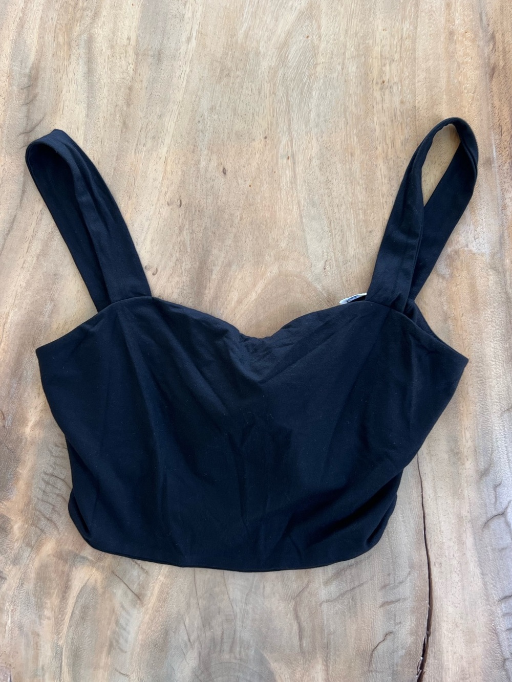reformation black tie back top